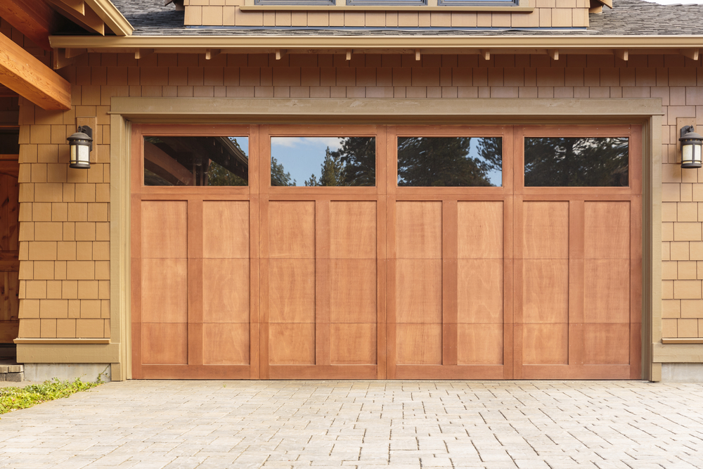 Closed,Brown,Garage,Door,With,Windows Garage door repair consultation